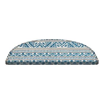 Zestaw 16 niebieskich dywaników na schody Vitaus Cottage Warmth, 20x65 cm