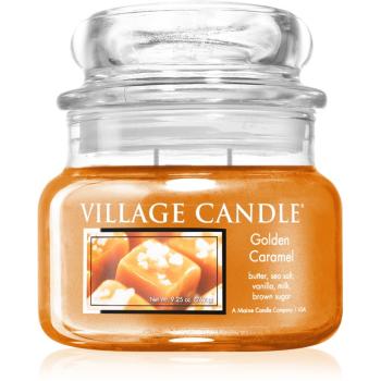 Village Candle Golden Caramel świeczka zapachowa (Glass Lid) 262 g