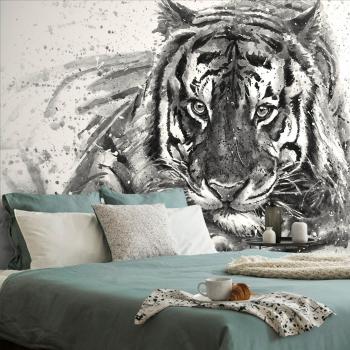Samoprzylepna tapeta czarno-biały drapieżnik zwierzęcy - 150x100