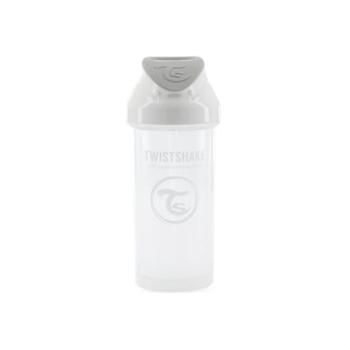 TWIST SHAKE Butelka ze słomką 360 ml 6+ miesięcy pastelowa biel