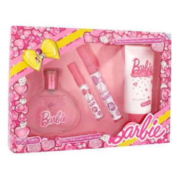 Barbie Barbie zestaw Edt 100 ml + Edt 9,5 ml + Błyszczyk  do ust 2,5 ml + Balsam do ciała 150 ml dla dzieci