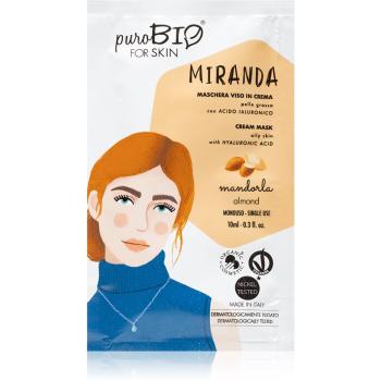 puroBIO Cosmetics Miranda Almond maseczka oczyszczająca z kwasem hialuronowym 10 ml