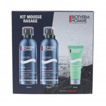 Biotherm Homme Foam Shaver zestaw Homme Foam Shaver 2 x 200ml + Cream Homme Aquapower Oligo-Thermal Care 20 ml dla mężczyzn Uszkodzone pudełko