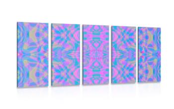 5-częściowy obraz fioletowa abstrakcja