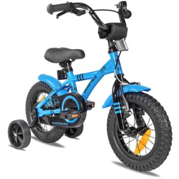 PROMETHEUS BICYCLES® GREEN HAWK Rower dziecięcy 12 , niebiesko-czarny od 3 lat z kołami podporowymi