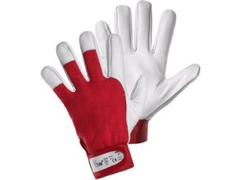 Kombinowane rękawiczki TECHNIK, czerwono-białe, rozmiar 08
