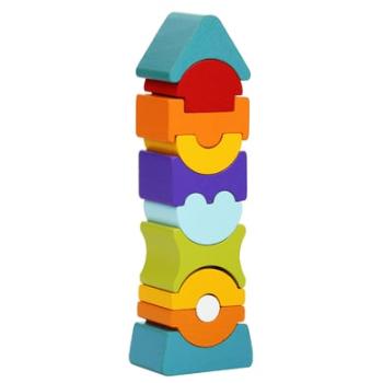Cubika Toys Drewniana zabawka wieża do układania LD-9