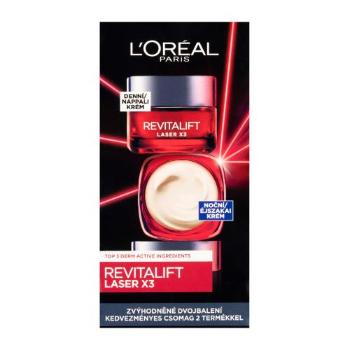 L'Oréal Paris Revitalift Laser X3 zestaw Krem na dzień Revitalift Laser X3 50 ml + Krem na noc Revitalift Laser X3 50 ml dla kobiet