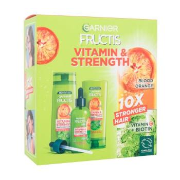 Garnier Fructis Vitamin & Strength szampon do włosów Szampon 250 ml + odżywka 200 ml + serum do włosów 125 ml dla kobiet Uszkodzone pudełko