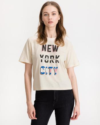 Tommy Jeans New York City Crop top Beżowy