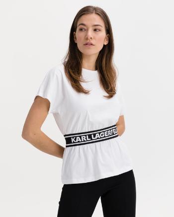 Karl Lagerfeld Logo Tape Koszulka Biały