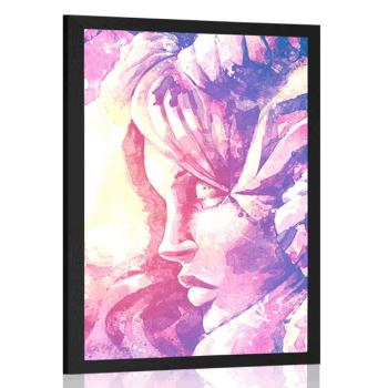 Plakat kobieta w wersji fantasy - 60x90 silver