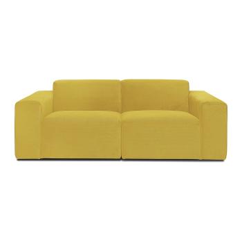 Musztardowożółta sztruksowa sofa modułowa Scandic Sting