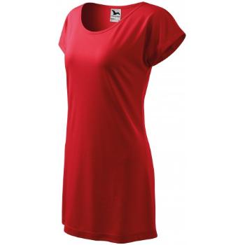 Długa koszulka/sukienka damska, czerwony, XL