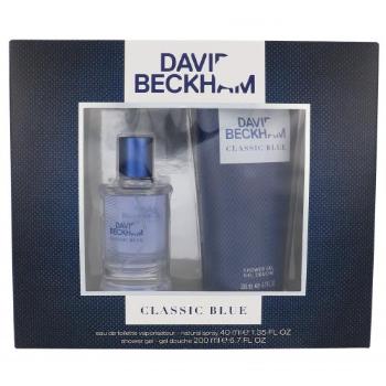 David Beckham Classic Blue zestaw Edt 40ml + 200ml Żel pod prysznic dla mężczyzn Uszkodzone pudełko