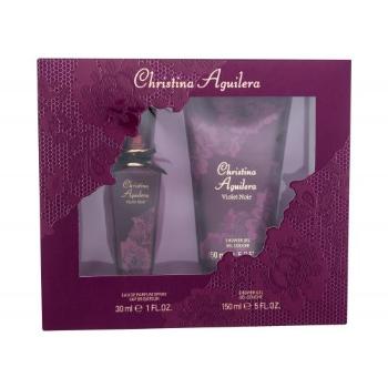 Christina Aguilera Violet Noir zestaw Edp 30 ml + Żel pod prysznic 150 ml dla kobiet Uszkodzone pudełko