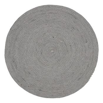 Szary dywan z tworzywa sztucznego z recyklingu Kave Home Rodhe, ø 150 cm