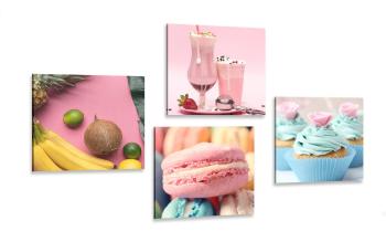 Zestaw obrazów dla miłośników słodyczy - 4x 40x40