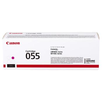 Canon originální toner 055M, magenta, 2100str., 3014C002, Canon MF742Cdw, MF744Cdw, MF746Cx, LBP663Cdw, LBP664Cx, O