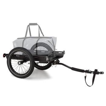 KLARFIT Companion Travel, przyczepka transportowa, 40 kg, przyczepka rowerowa, czarna/drewniana