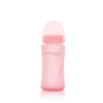 everyday Baby Szklana butelka dla niemowląt Healthy+ 240 ml, rose pink