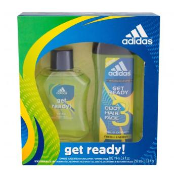 Adidas Get Ready! For Him zestaw Edt 100 ml + Żel pod prysznic 250 ml dla mężczyzn Uszkodzone pudełko