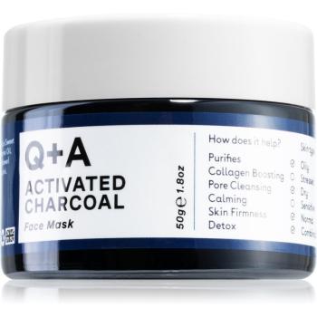Q+A Activated Charcoal detoksykująca maseczka do twarzy z aktywnym węglem 50 g
