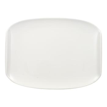 Biały prostokątny talerz z porcelany Villeroy & Boch Urban Nature, 27x20 cm