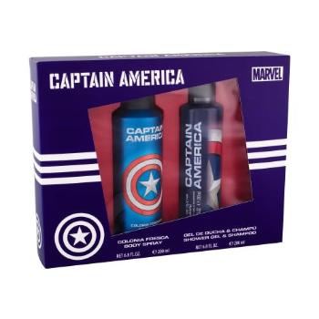 Marvel Captain America zestaw Żel pod prysznic 200 ml + Spray do ciała 200 ml dla dzieci
