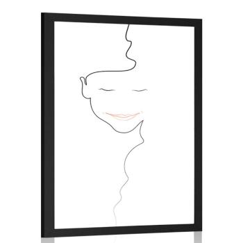 Plakat minimalistyczna twarz kobiety - 30x45 black