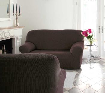 Forbyt, Pokrowiec multielastyczny na sofę, Cagliari, brązowy