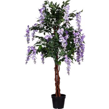 PLANTASIA Wisteria sztuczna 120 cm, kwiaty niebiesko-fioleto