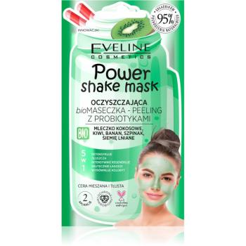 Eveline Cosmetics Power Shake maska oczyszczająca z peelingiem z probiotykami 10 ml