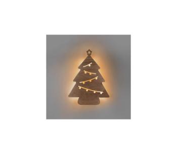1V260 - LED Dekoracja bożonarodzeniowa LED/2xAA choinka drewno