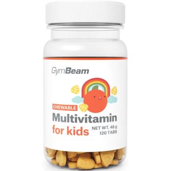 GymBeam Multivitamin for Kids wsparcie dla odporności dzieci smak Orange 120 tabletek
