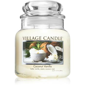 Village Candle Coconut Vanilla świeczka zapachowa (Glass Lid) 389 g