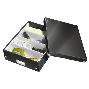 Czarne pudełko z przegródkami Click&Store – Leitz