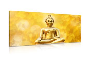 Obraz złoty posąg Buddy - 120x60