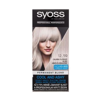 Syoss Permanent Coloration Permanent Blond 50 ml farba do włosów dla kobiet 12-59 Cool Platinum Blond