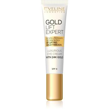 Eveline Cosmetics Gold Lift Expert luksusowy krem do oczu i powiek z 24-karatowym złotem (SPF 8) 15 ml