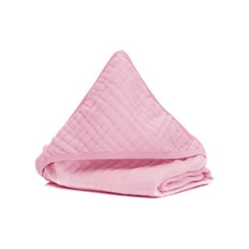 fillikid Ręcznik kąpielowy z kapturem staro-różowy 75 x 75 cm