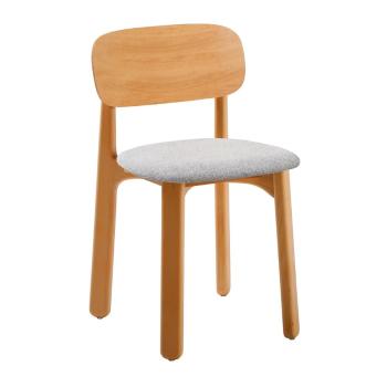 Zestaw 2 bukowych krzeseł z szarym siedziskiem Bonami Selection Miko