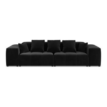 Czarna aksamitna sofa 320 cm Rome Velvet - Cosmopolitan Design