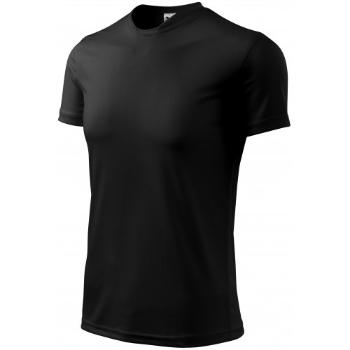 T-shirt z asymetrycznym dekoltem, czarny, L