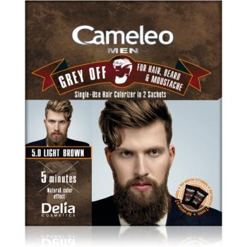 Delia Cosmetics Cameleo Men reduktor siwizny dla mężczyzn odcień 5.0 Light Brown 2 x 15 ml