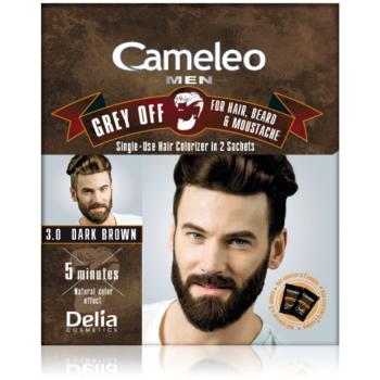 Delia Cosmetics Cameleo Men reduktor siwizny dla mężczyzn odcień 3.0 Dark Brown 2 x 15 ml