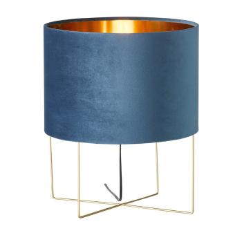 Niebieska lampa stołowa Fischer & Honsel Aura, wys. 43 cm