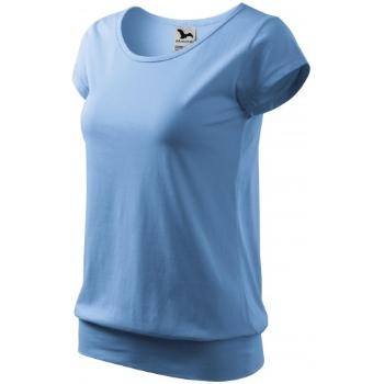 Modna koszulka damska, niebieskie niebo, XL