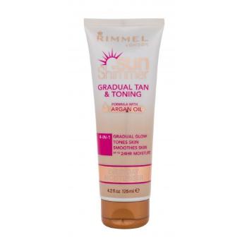 Rimmel London Sun Shimmer Gradual Tan & Toning Moisturiser 4-in-1 125 ml krem do ciała dla kobiet