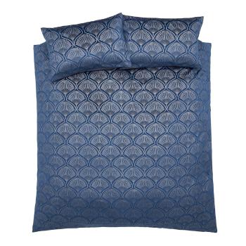Niebieska pościel na łóżko podwójne 200x200 cm Art Deco Pearl - Catherine Lansfield